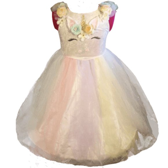 Pastel Rainbow Unicorn Dress from Gillian's Closet - Picture 2 of 10
